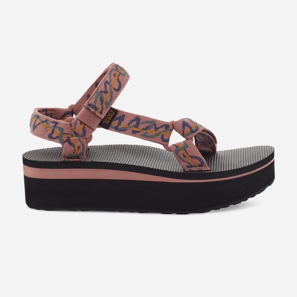 Hungary Teva Flatform Universal - Női Platform Szandál Rózsaszín / Kék - 731-HCBZO